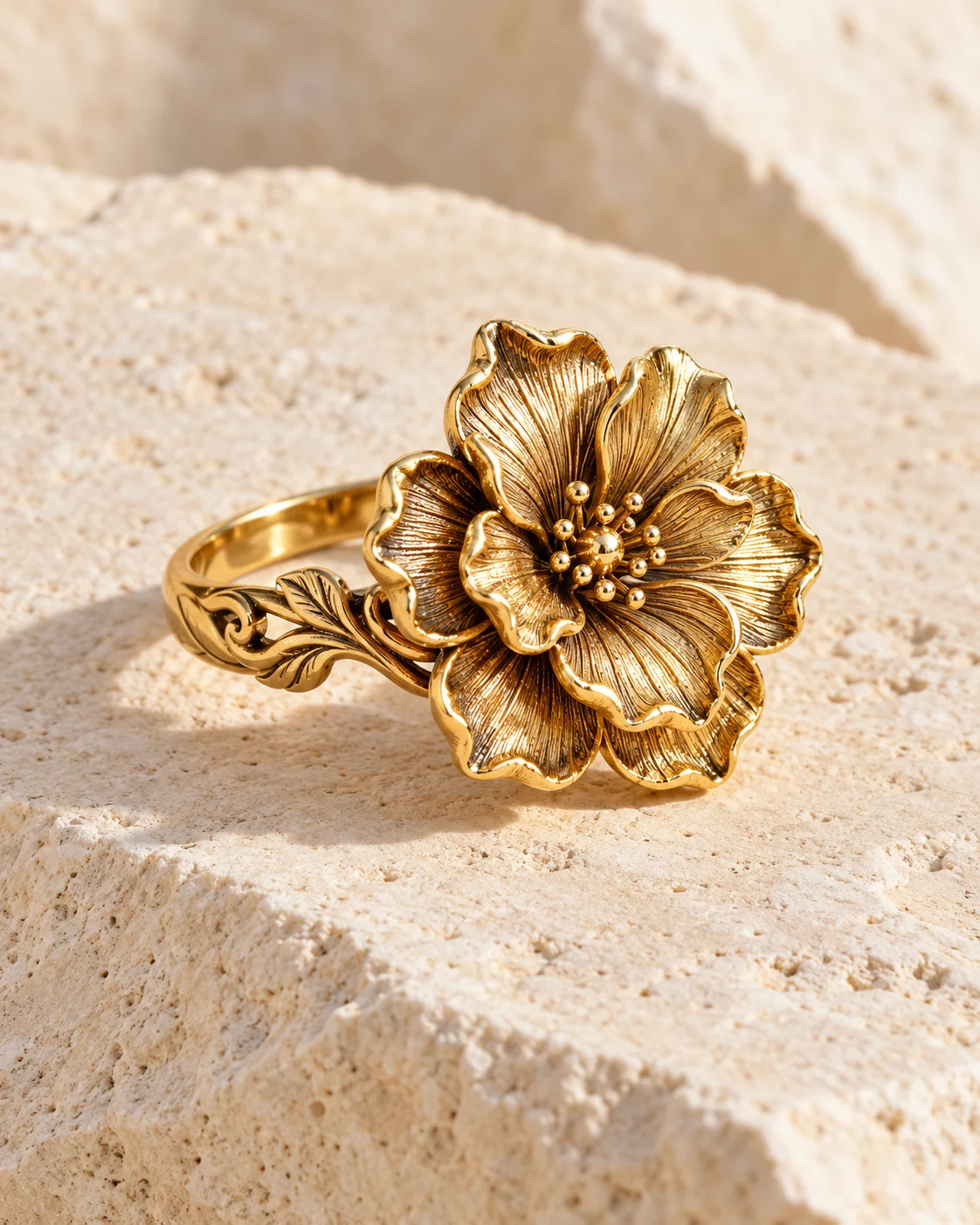 Floral Statement Ring — illustrative example
