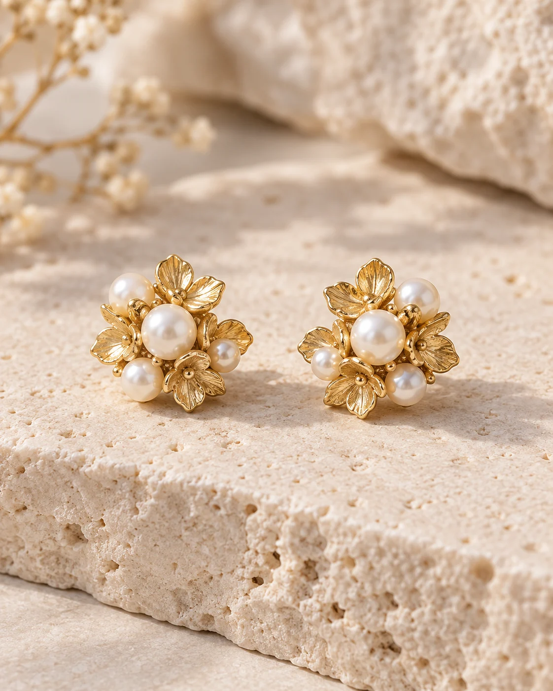 Pearl Flower Studs — illustrative example